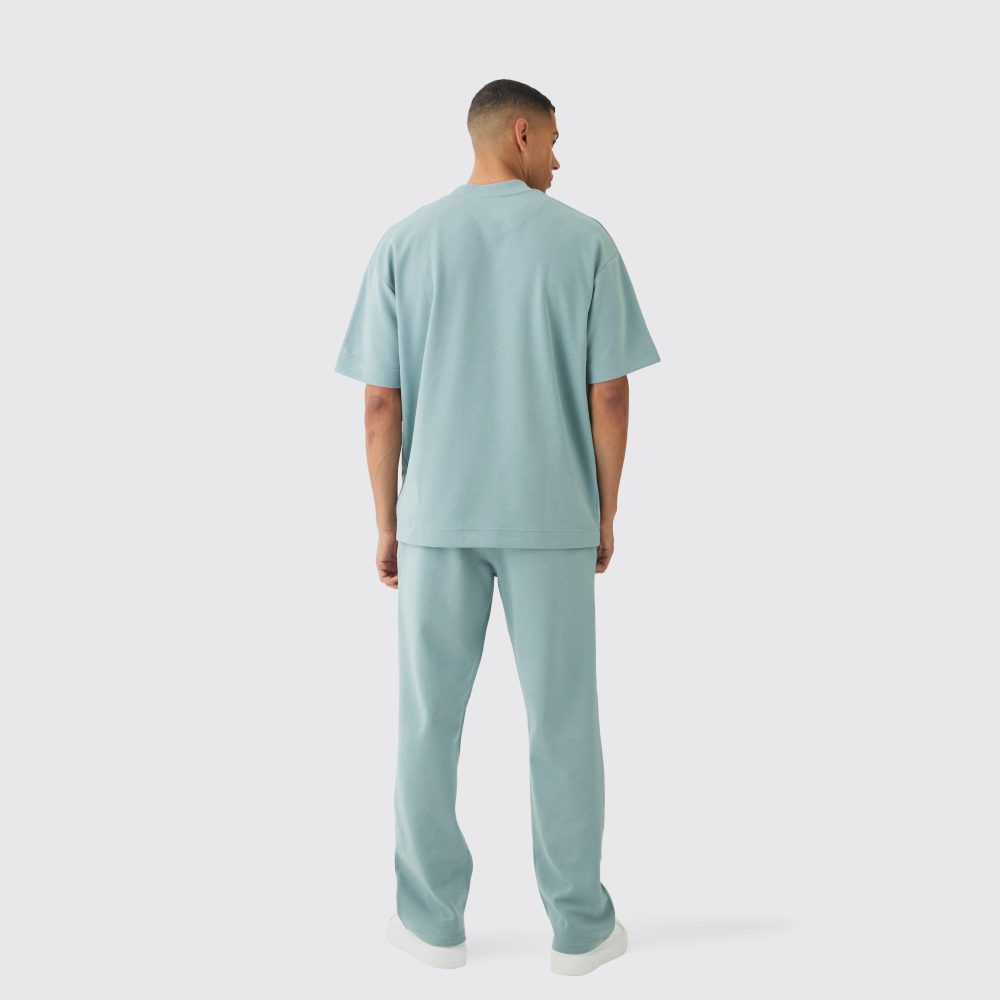 Oversized Man Colour Block Short Tracksuit - Image 2