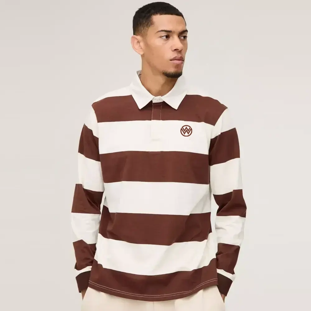 Oversized Heavyweight Cut and Sew Rugby Polo