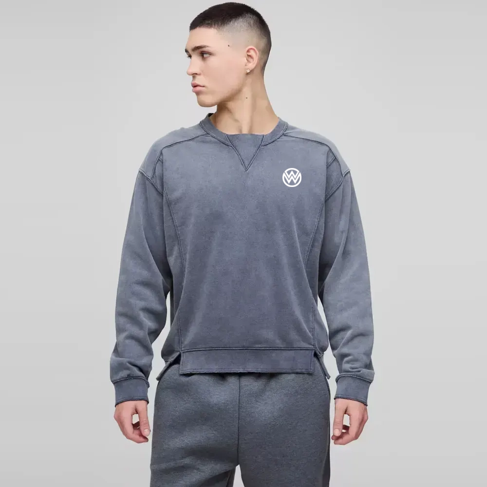 Oversized Official Applique Washed Sweatshirt