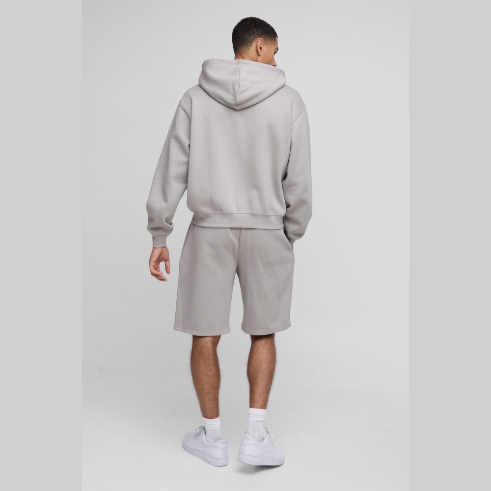 Oversized Boxy All Over Heart Printed Hooded Tracksuit - Image 2